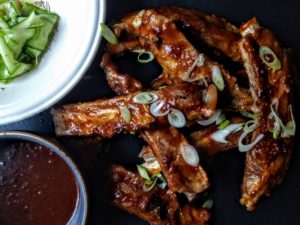 Instant Pot “Game Day” Honey, Miso, & Sriracha Sticky Ribs and Wings