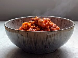 Instant Pot Vegan, Southwestern Sweet Potato, Garbanzo, and Red Lentil Bowl